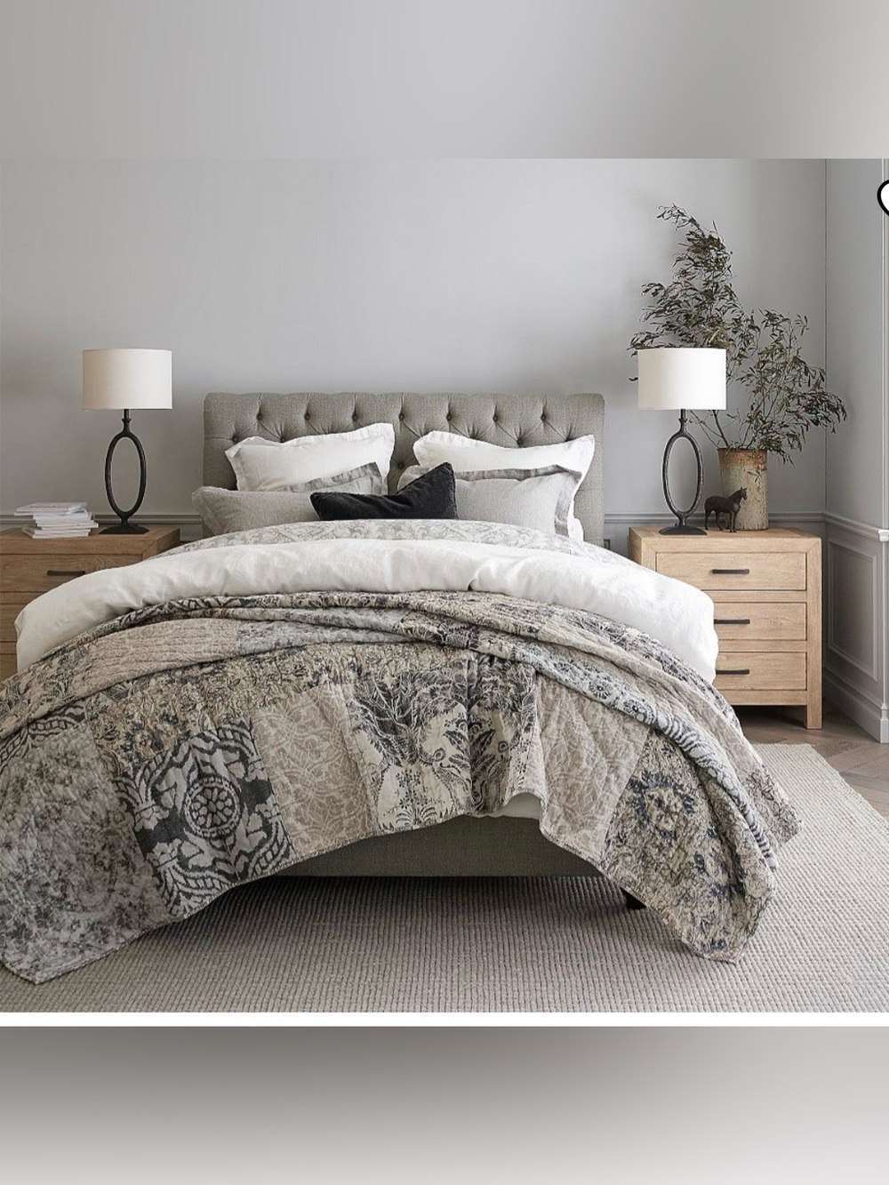 NWT‼️Set/2 Pottery Barn Tessa Quilted King Shams - Picture 6 of 8